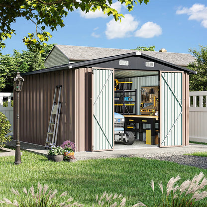 10 Ft. W X 12 Ft. D Outdoor Metal Storage Shed
