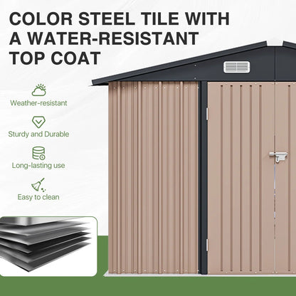10 Ft. W X 12 Ft. D Outdoor Metal Storage Shed