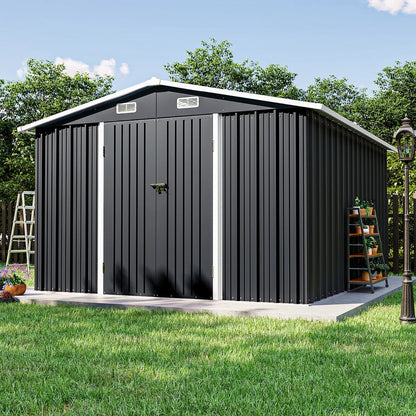 10 Ft. W X 12 Ft. D Outdoor Metal Storage Shed