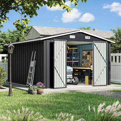 10 Ft. W X 12 Ft. D Outdoor Metal Storage Shed