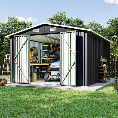 10 Ft. W X 12 Ft. D Outdoor Metal Storage Shed
