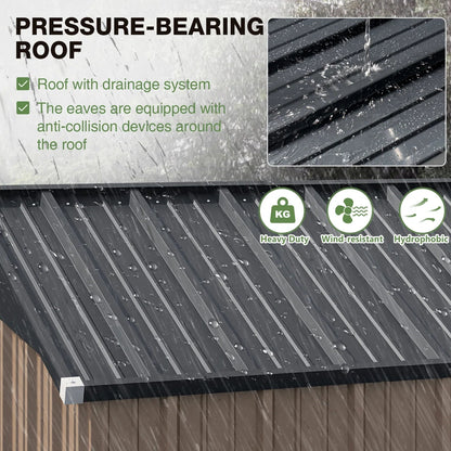 5.0 ft. W x 2.5 ft. D Galvanized Steel Lean-to Storage Shed