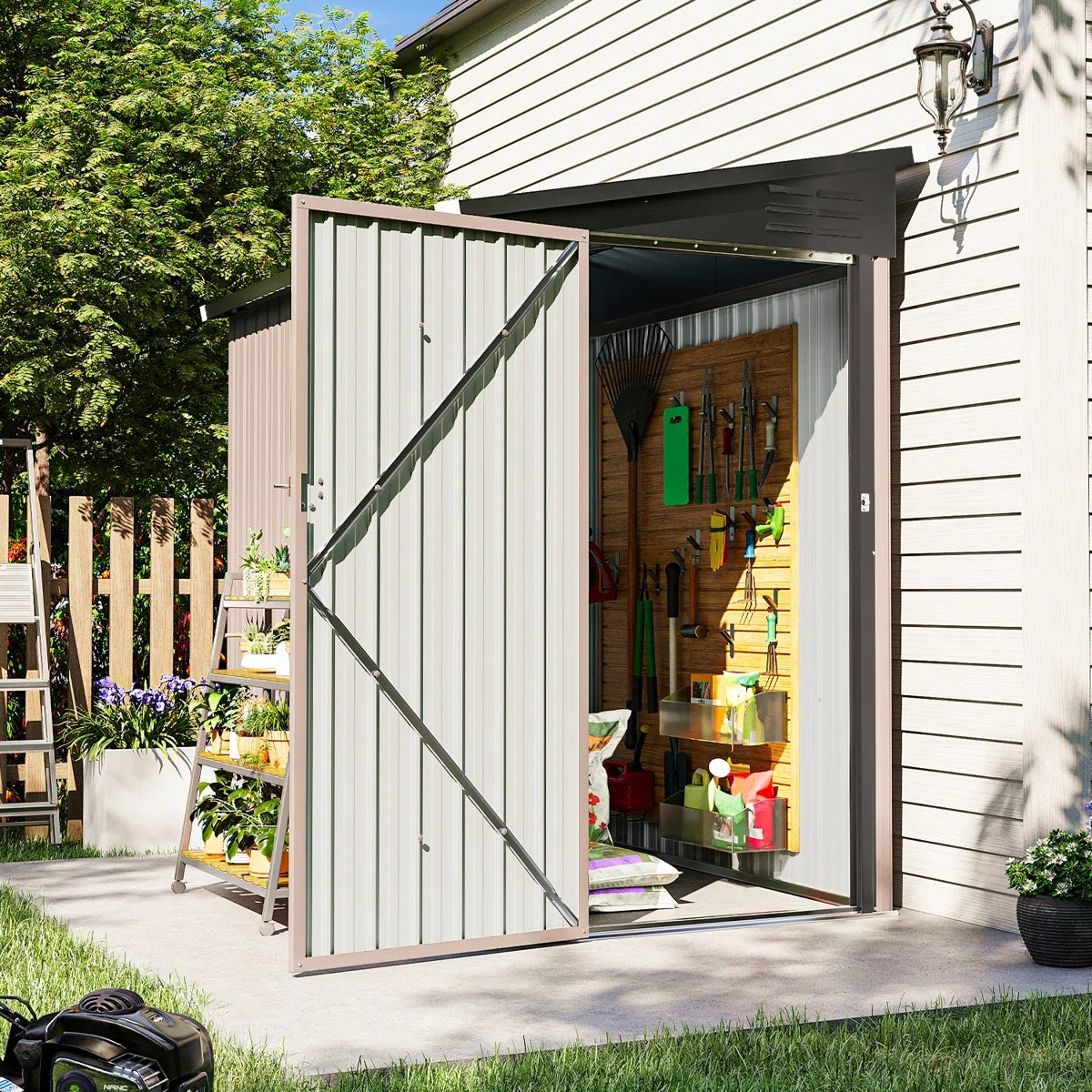 6' X 4' Metal Lean To Storage Shed