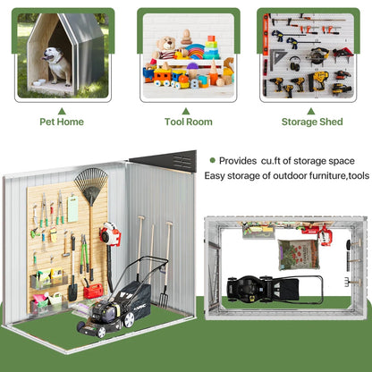 6' X 4' Metal Lean To Storage Shed