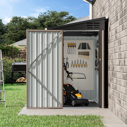 6' X 4' Metal Lean To Storage Shed