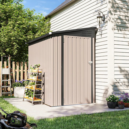 6' X 4' Metal Lean To Storage Shed
