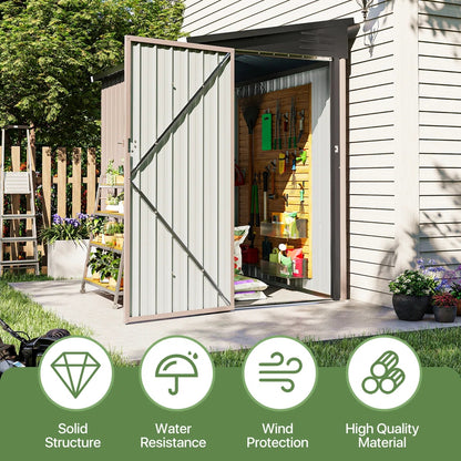 6' X 4' Metal Lean To Storage Shed