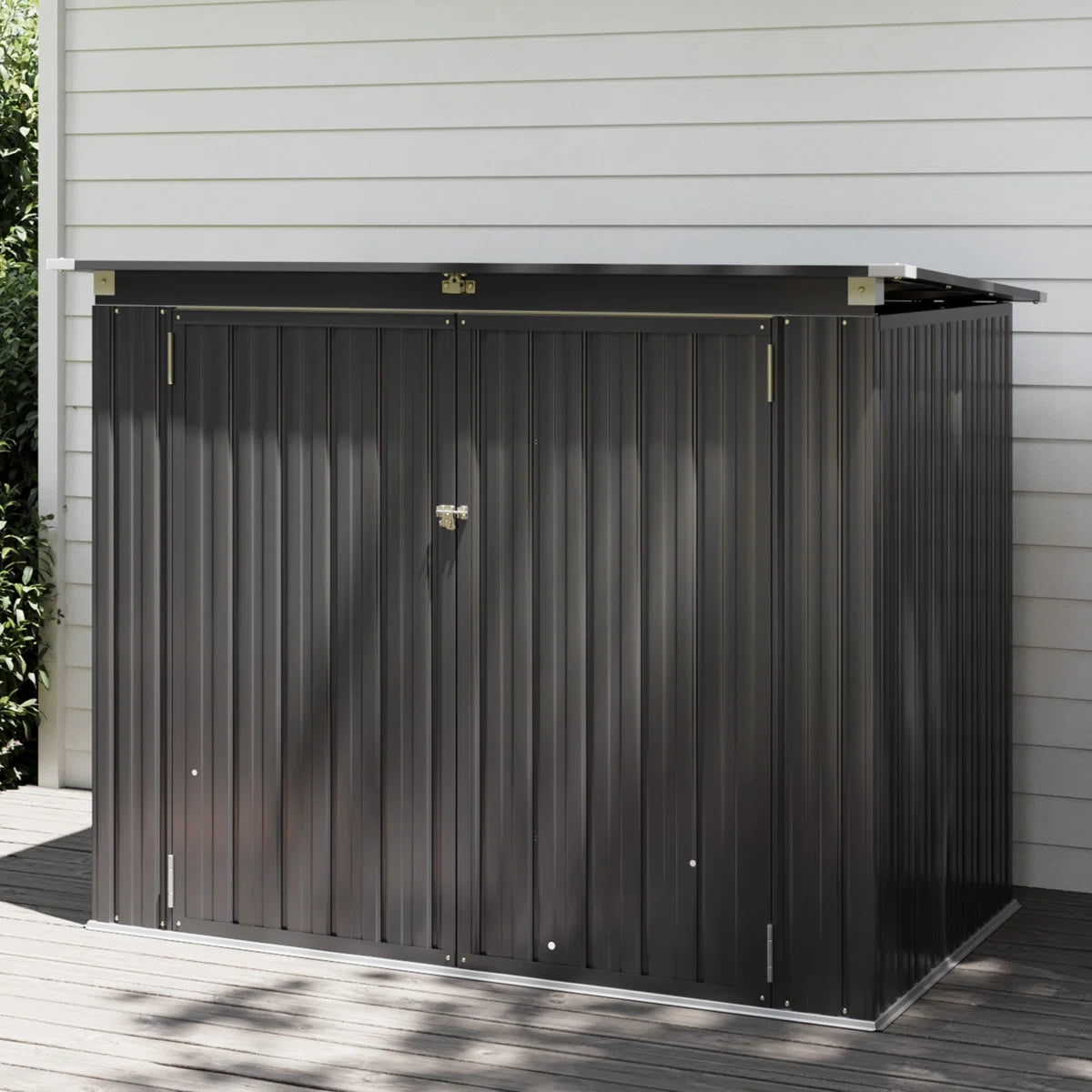 5.7 Ft. W X 3 Ft. D Galvanized Steel Horizontal Garage Shed