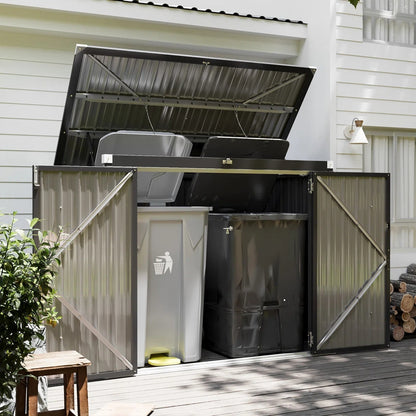 5.7 Ft. W X 3 Ft. D Galvanized Steel Horizontal Garage Shed