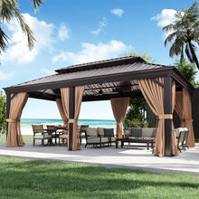 20 Ft. W X 12 Ft. D Metal With Water Guide Roof, 4.7inch Aluminum Post Patio Gazebo