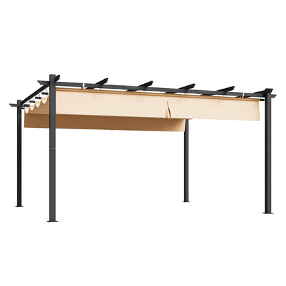 14 Ft. W X 12 Ft.aluminium Pergola With Canopy