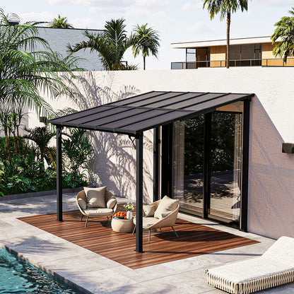 10 Ft. W x 8 Ft. D Aluminum Pergola with Canopy