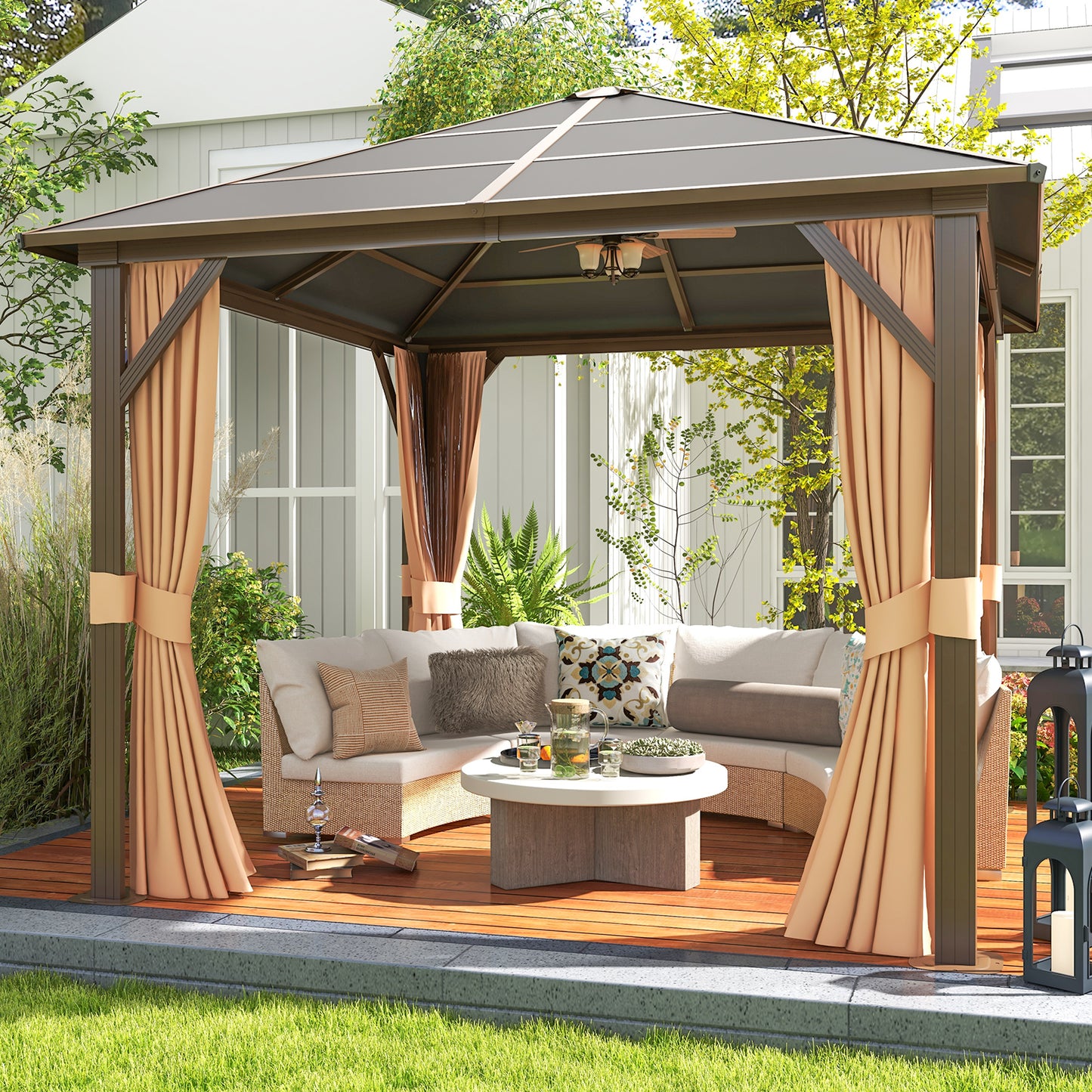 10 Ft. W X 10 Ft. D Hardtop Patio Gazebo