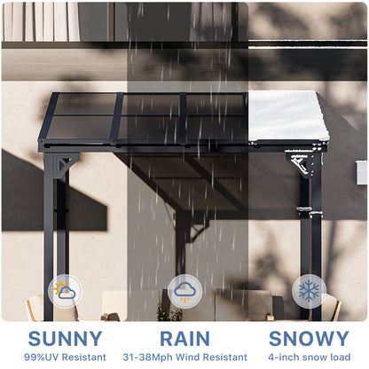 8 Ft. W x 10 Ft. D Metal Pergola With Canopy