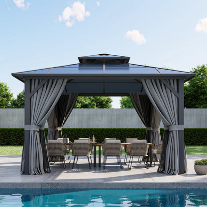 12 Ft. W X 12 Ft. D Aluminum Patio Hardtop Gazebo