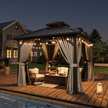 10 Ft. W X 10 Ft. D Aluminum Patio Gazebo With Double Roof