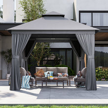 10 Ft. W X 10 Ft. D Steel Patio Gazebo The Soft Roof Gazebos