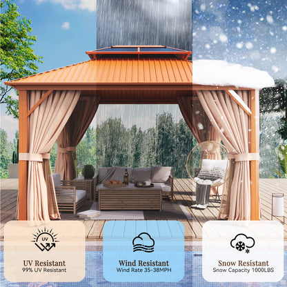 12 Ft. W x 10 Ft. D Aluminum Patio Gazebo