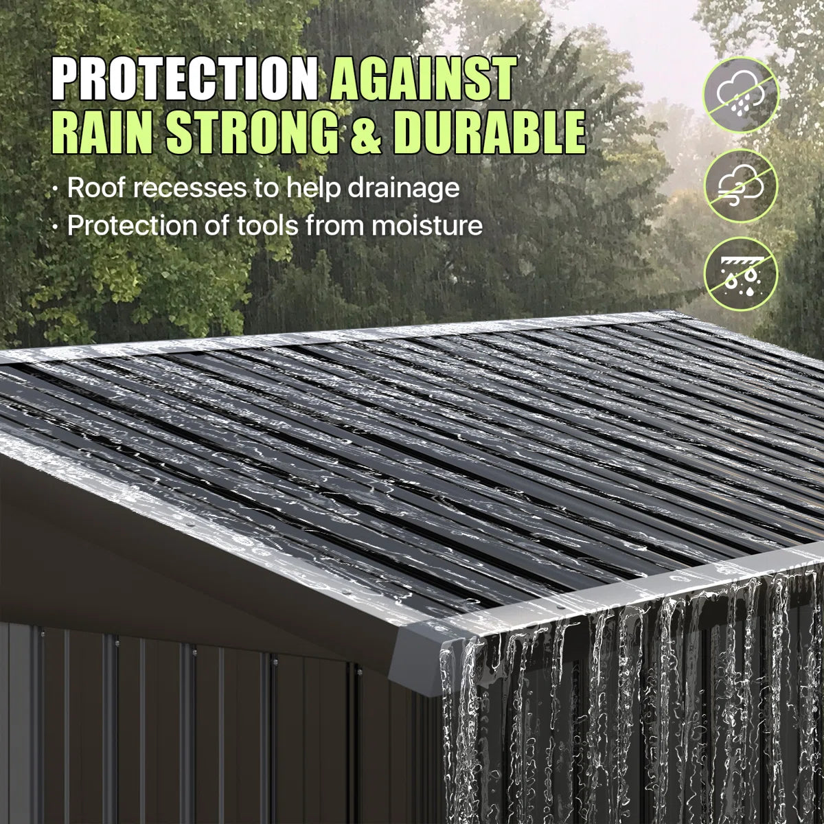 4.5 Ft. W X 2.5 Ft. D Metal Lean-to Storage Shed