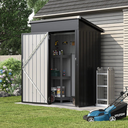 4.5 Ft. W X 2.5 Ft. D Metal Lean-to Storage Shed