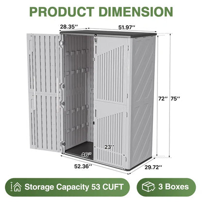 4.5 Ft. W X 2.5 Ft. D Resin Storage Shed