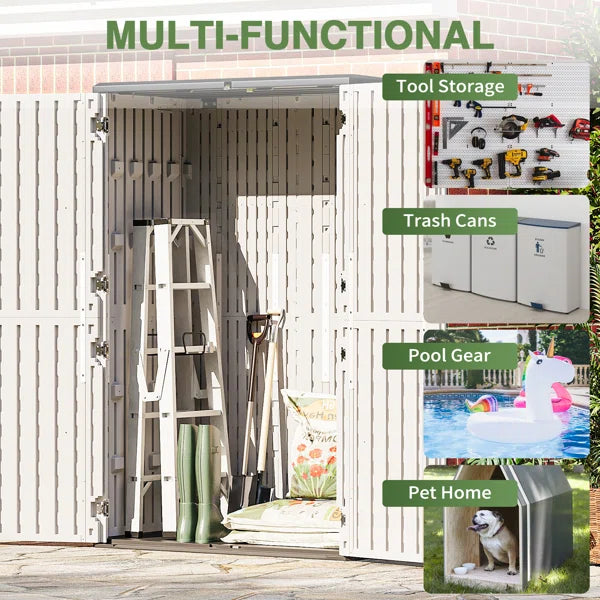 4.5 Ft. W X 2.5 Ft. D Resin Storage Shed
