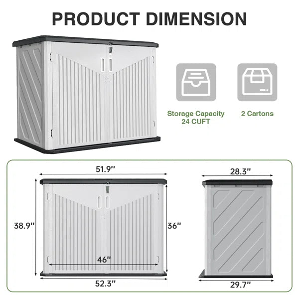 4.5 Ft. W X 2.5 Ft. D Resin Storage Shed