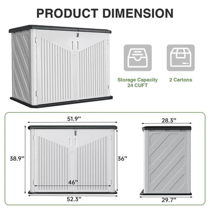 4.5 Ft. W X 2.5 Ft. D Resin Storage Shed
