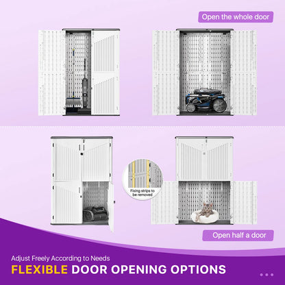 4.5 Ft. W X 2.5 Ft. D Resin Storage Shed with Shelves