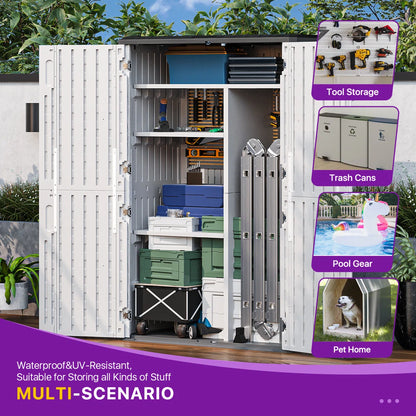4.5 Ft. W X 2.5 Ft. D Resin Storage Shed with Shelves