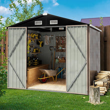 8 ft. W x 6 ft. D Galvanized Steel Storage Shed