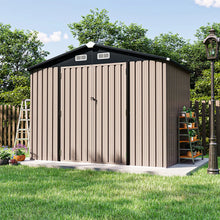 8.0 Ft. W X 6.0 Ft. D Steel Storage Shed With Door Lock And Floor