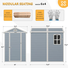 4 ft. W x 6 ft. D Resin Storage Shed