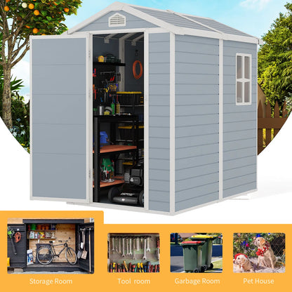 4 ft. W x 6 ft. D Resin Storage Shed