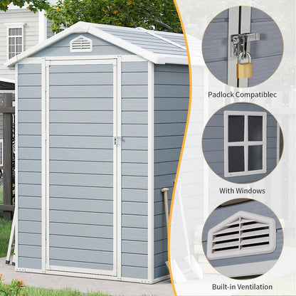 4 ft. W x 6 ft. D Resin Storage Shed