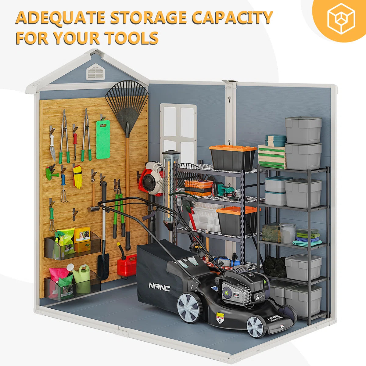 4 ft. W x 6 ft. D Resin Storage Shed