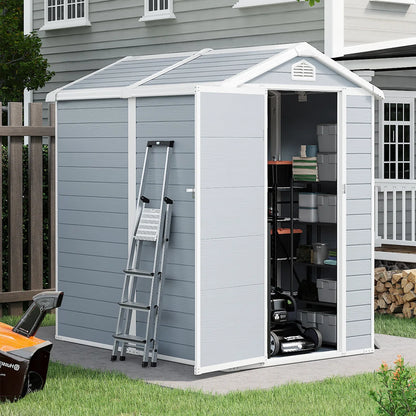 4 ft. W x 6 ft. D Resin Storage Shed