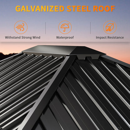 8 Ft. W X 5 Ft. D Metal Patio Gazebo For Bbq