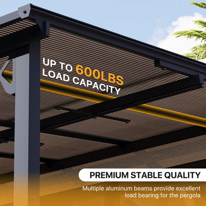 20 Ft. W X 12 Ft. D metal Pergola With Canopy