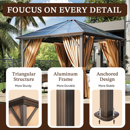 10 Ft. W x 10 Ft. D Aluminum Patio Gazebo
