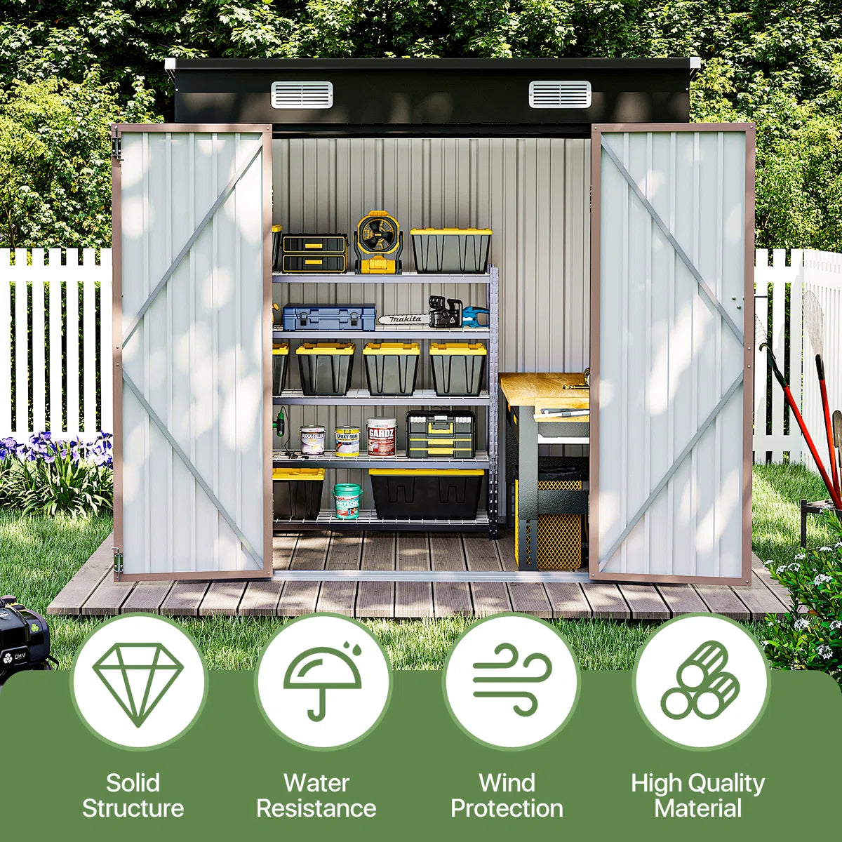 6.0 Ft. W X 4.5 Ft. D Metal Storage Shed