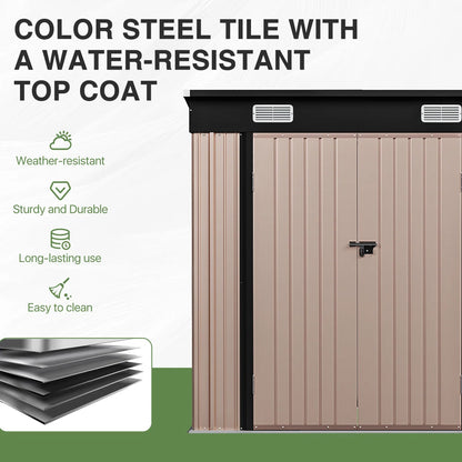 6.0 Ft. W X 4.5 Ft. D Metal Storage Shed