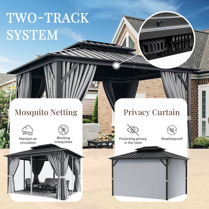 12 Ft. W x 10 Ft. D Aluminum Patio Gazebo