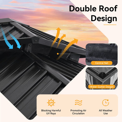 16 Ft. W x 12 Ft. D Aluminum Patio Gazebo