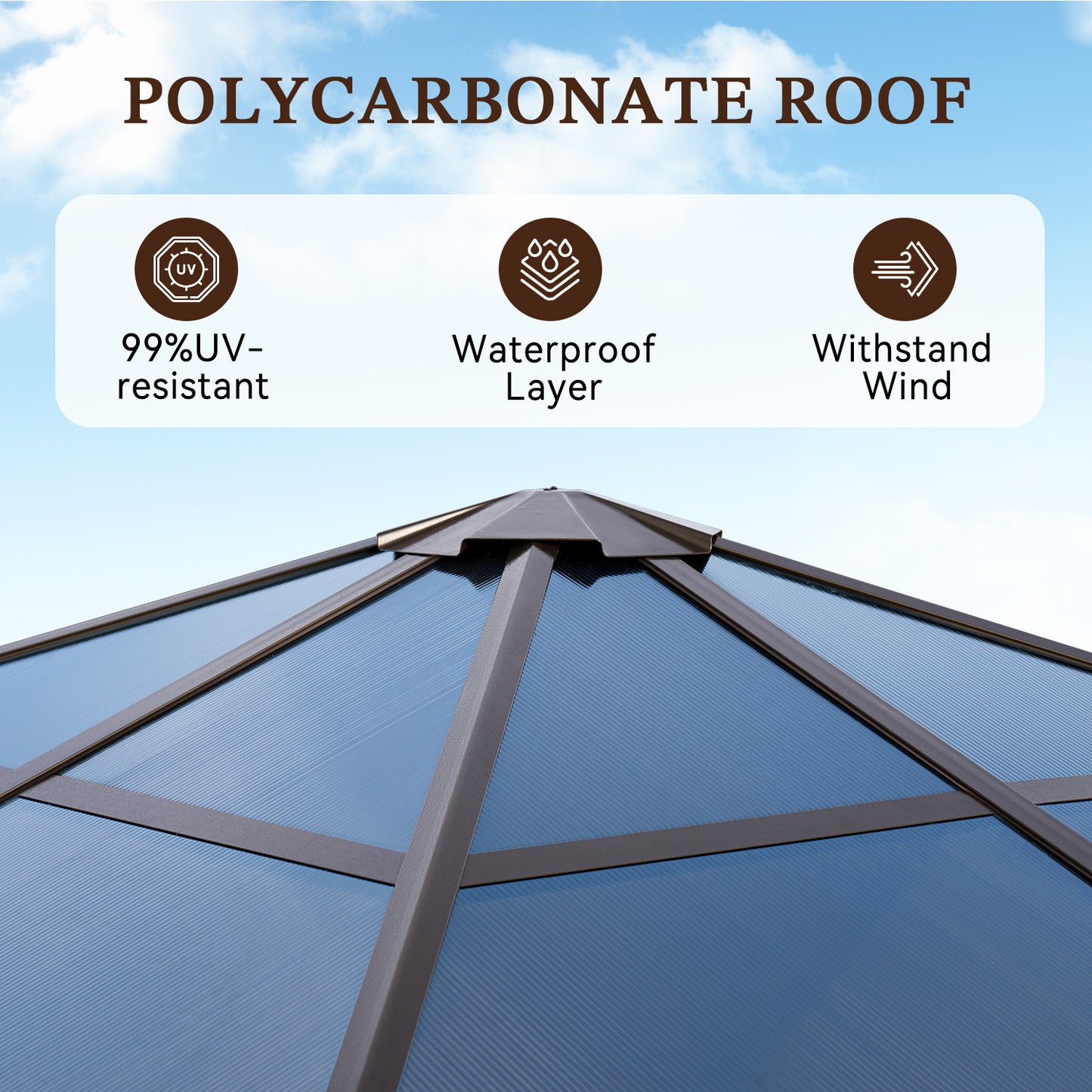 10 Ft. W x 10 Ft. D Aluminum Patio Gazebo