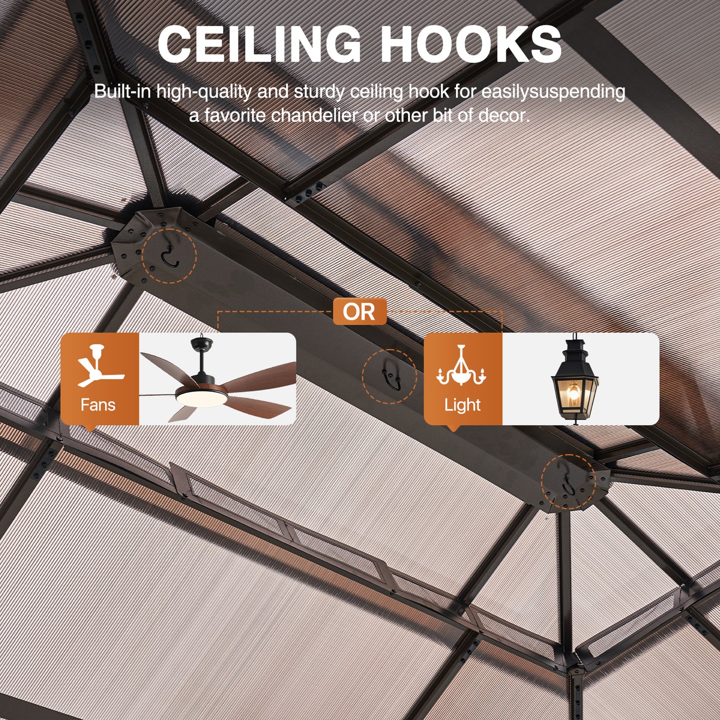 14 Ft X 10 Ft Aluminum Patio Hardtop Gazebo