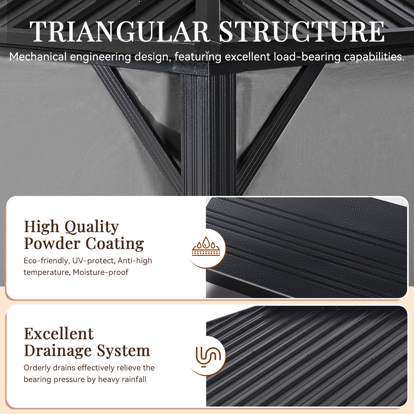 14 Ft. W x 12 Ft. D Metal Patio Gazebo