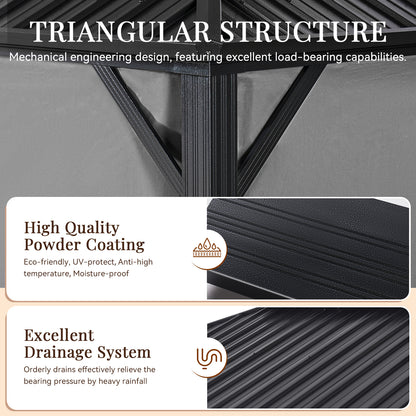 14 Ft. W x 12 Ft. D Metal Patio Gazebo