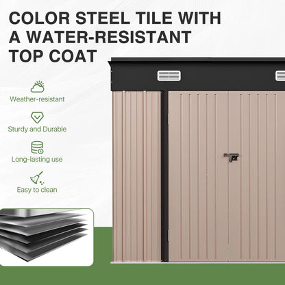 7.5 Ft. W X 6.1 Ft. D Metal Storage Shed