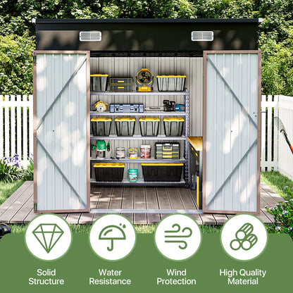 7.5 Ft. W X 6.1 Ft. D Metal Storage Shed